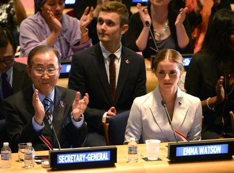 Emma Watson all'ONU per difendere i diritti delle donne.