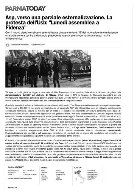 Asp, verso una parziale esternalizzazione