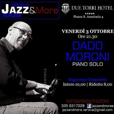 Dado Moroni piano solo, al Due Torri di Verona, venerdi' 3 ottobre 2014.
