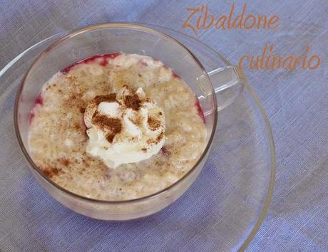 Arroz con leche alla gelatina di uva fragola