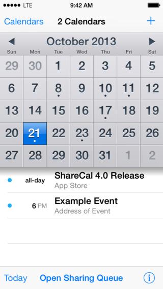 ShareCal - Easy Calendar Event Condivisione via mail, iMessage e AirDrop