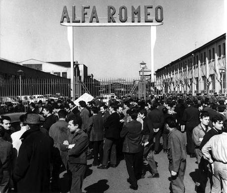 Sciopero degli operai Alfa Romeo al Portello