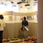 Allestimento della mostra di Guido Scarabottolo