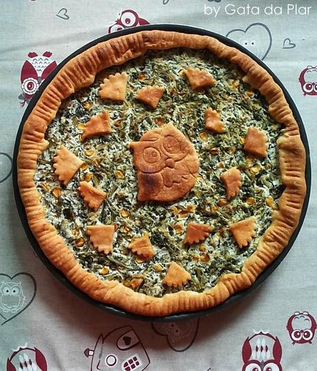 CROSTATA SALATA CON CICORIA E MAIS