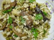 Risotto funghi piselli