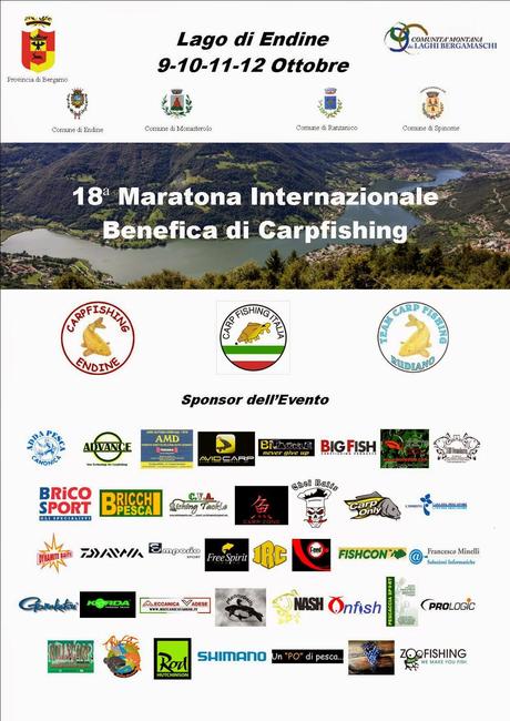 MANIFESTO 18a MARATONA INTERNAZIONALE BENEFICA di Carpfishing LAGO DI ENDINE