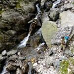 Lo scolo, torrente, di un lago alpino