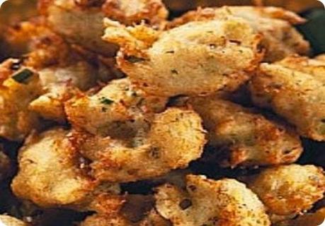 Baccala' fritto con zucca agrodolce e cruditè di zucchina