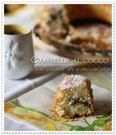 Ciambella al cocco con cuore di cioccolato 2