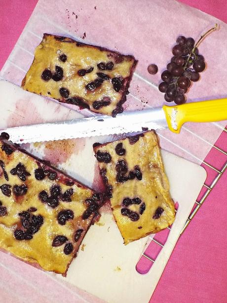 Schiacciata all'uva fragola a lievitazione naturale