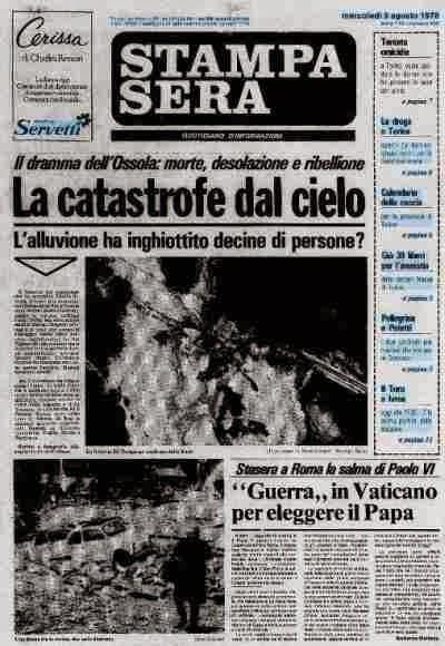 La tragedia del 1978 in Ossola raccontata da un sopravvissuto.