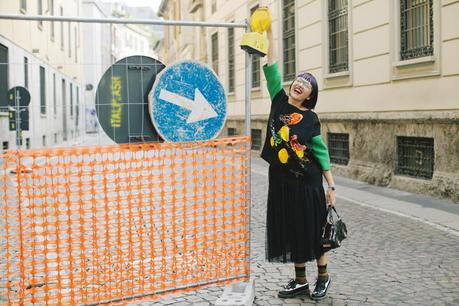 Smilingischic - Giulia Rositani-1004, Sandra Bacci, felpa con le uova, Milano fashion  week