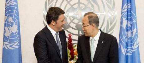 Ban Ki-Moon meets Matteo Renzi