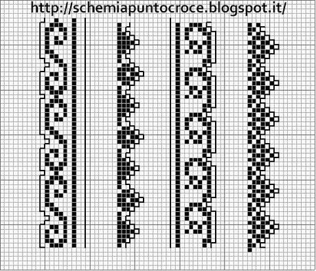 Raccolta di schemi a punto croce monocolore