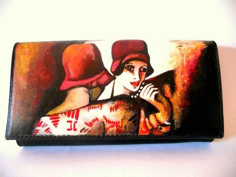 Portafogli dipinti a mano, hand-painted wallets