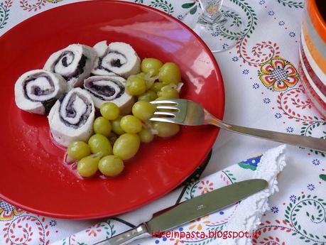 Involtini di Pollo con Radicchio Rosso e Uva Bianca