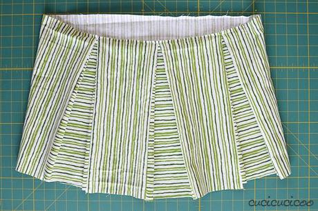 Refashion Tutorial: Make a box pleated skirt from jeans and sheets