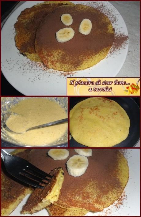 Pancake con banana e farina di cocco