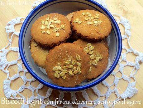 Biscotti light con farina d'avena e sciroppo d'agave