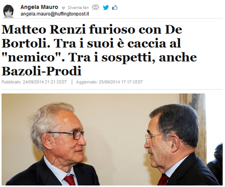 Le reazioni del Renzino al durissimo articolo di Ferruccio De Bortoli