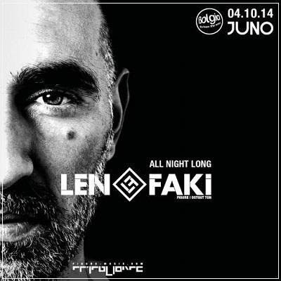 Sabato 4 ottobre 2014:  Len Faki all night long @ Bolgia Bergamo Italy.