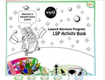 Il NASA Launch Service Program Activity Book, un’applicazione mobile per imparare giocando come si prepara il lancio di un vettore nello spazio. Crediti: NASA / LSP.