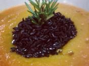 Vellutata zucca porri riso venere