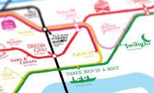 Mary Poppins a braccetto con Scrooge? Sì, in una mappa di Londra per turisti davvero “book addicted”!