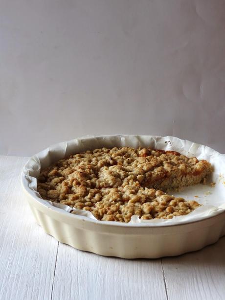 Crostata sbriciolata senza glutine, con farina di riso integrale e marmellata homemade