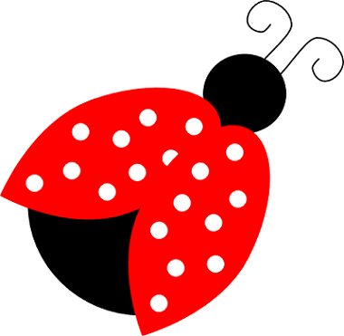 La coccinella stilizzata disegnata con Inkscape