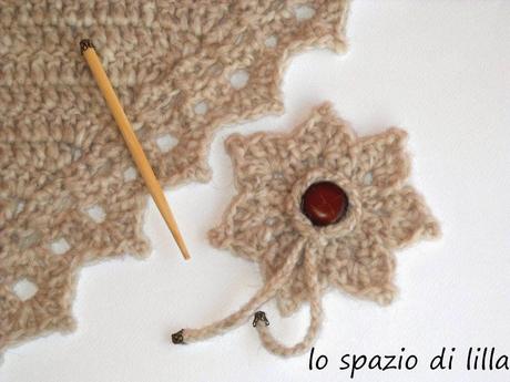 Bordo crochet con schema e fiore spillone abbinato / Crochet edge chart and matching flower pin