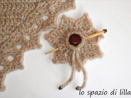 Bordo crochet con schema e fiore spillone abbinato / Crochet edge chart and matching flower pin