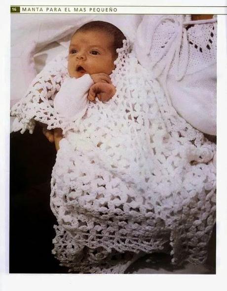 Copertina per neonato all'uncinetto a fiorellini / Little flowers crochet baby blanket
