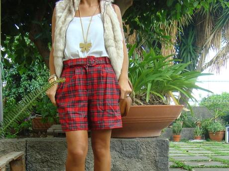 outfit tartan, blogger 
