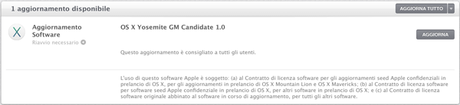 Apple ha rilasciato OS X Yosemite Golden Master