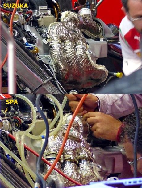 Gp Suzuka: la Ferrari modifica la coibentazione dei collettori di scarico