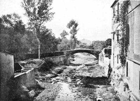 CALCI — VEDUTA DEL TORRENTE ZAMBRA COL PONTE VECCHIO - Foto tratta dal libro 