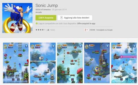 Sonic Jump App Android su Google Play 600x371 Sonic Jump gratis solo per oggi su Amazon App Shop news giochi  App Shop amazon app shop 