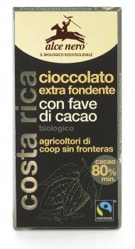 Cioccolando Alce Nero 80% con fave di cacao