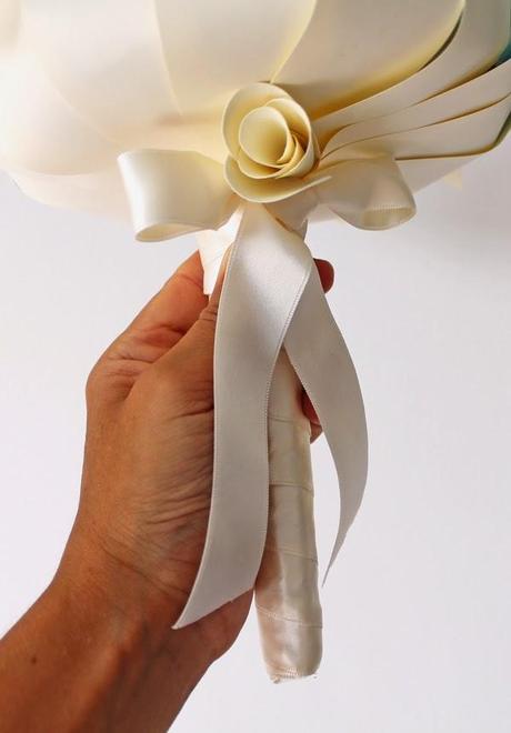 Paper roses bridal bouquet