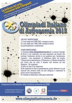 Locandina delle Olimpiadi Italiane di Astronomia 2015