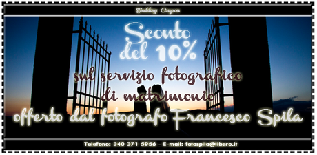 Wedding Coupon per il vostro matrimonio offerto dal fotografo Francesco Spila