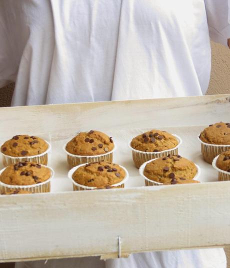 Pumpkin, spelt and oats muffins