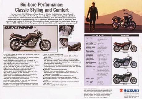 Vintage Brochures: Suzuki GSX 1100 G 1991 (Usa)