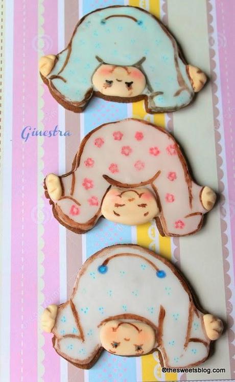 biscotti decorati per festeggiare una nascita o un battesimo - baby cookies