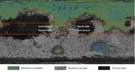 ESA ExoMars: siti candidati