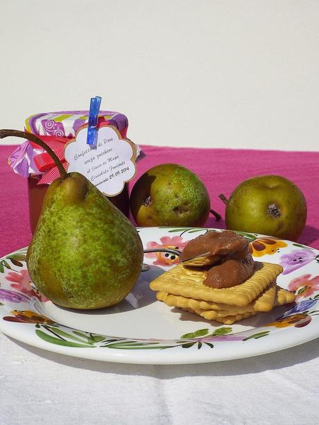 Confettura (senza zucchero) di pere, mapo e cioccolato fondente