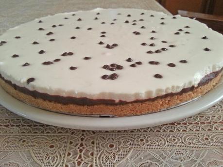 Cheesecake con yogurt, ricotta e cioccolato fondente