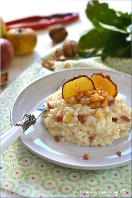 risotto mele e speck