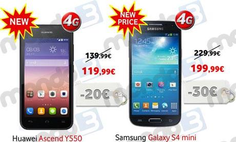 Promozione Vodafone: sconti su Ascend Y550 e Galaxy S4 Mini